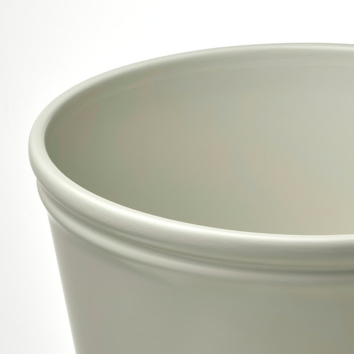 KÖRSBÄRSBJÖRK Plant pot, light grey/beige, 32 cm