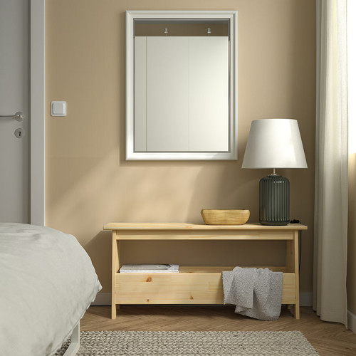 PINGSTSYREN Mirror, white, 60x80 cm