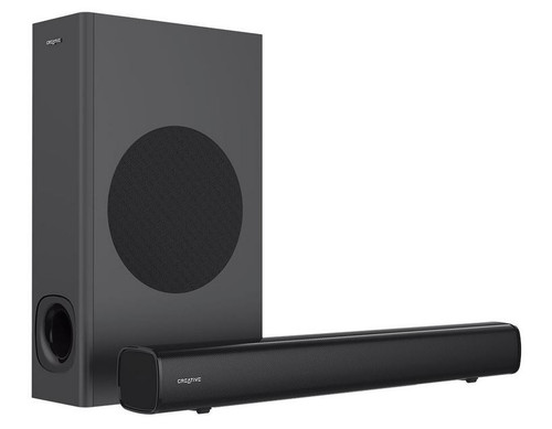 Creative Stage 2.1 High Performance Under-monitor Soundbar with Subwoofer for TV, Computers, and Ultrawide Monitors