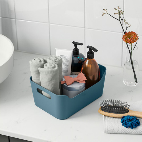 UPPDATERA Box, grey-blue, 24x17 cm
