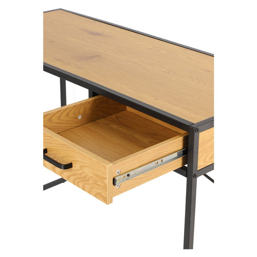 Desk Oxford with Drawer, oak/black