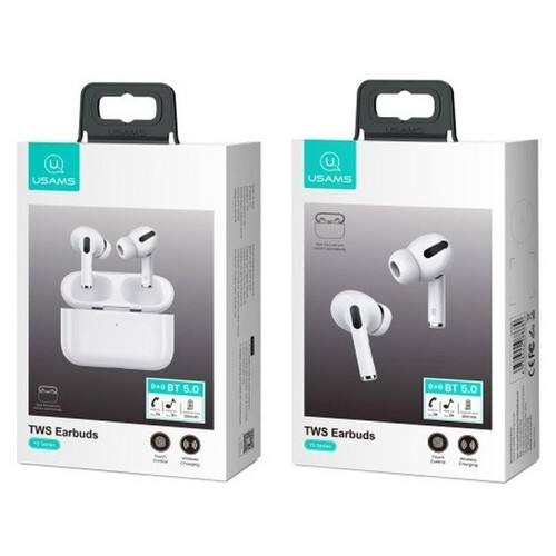USAMS Headphones Earphones Bluetooth TW S 5.0 YS Series, white