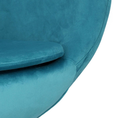 Armchair Egg Velvet Gold, blue