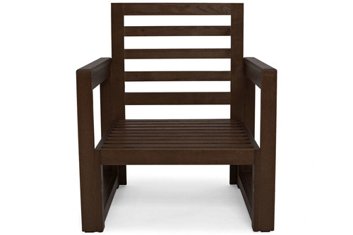 Outdoor Wooden Armchair MALTA, dark brown/grey