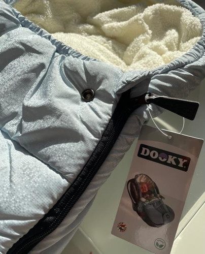 Dooky Car Seat Footmuff 0-9m, Frosted Blue Mountain