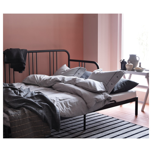 FYRESDAL Day-bed frame, black, 80x200 cm