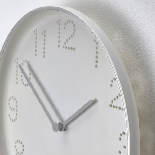 TROMMA Wall clock, low-voltage/white, 25 cm