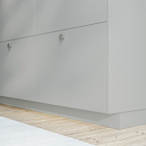 HAVSTORP Plinth, light grey, 220x8 cm