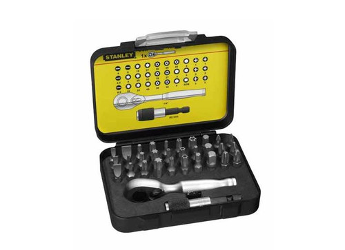 Stanley Screwdriver Bit Set with Mini Ratchet 32pcs