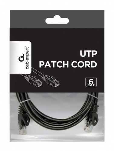 Gembird Patch Cord Cat.6 UTP 2m black