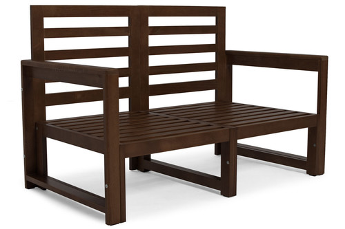 Outdoor Furniture Set Malta for 4 persons, dark brown/grey