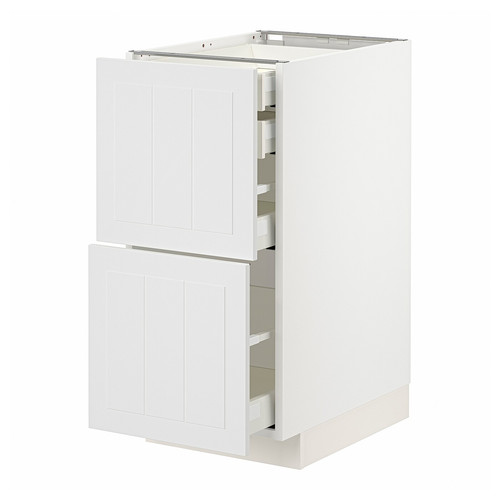 METOD / MAXIMERA Base cb 2 frnts/2 low/1 md/1 hi drw, white/Stensund white, 40x60 cm