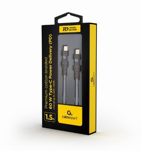 Gembird USB Cables Premium USB-C 2.0 cable 60W PD 1.5M