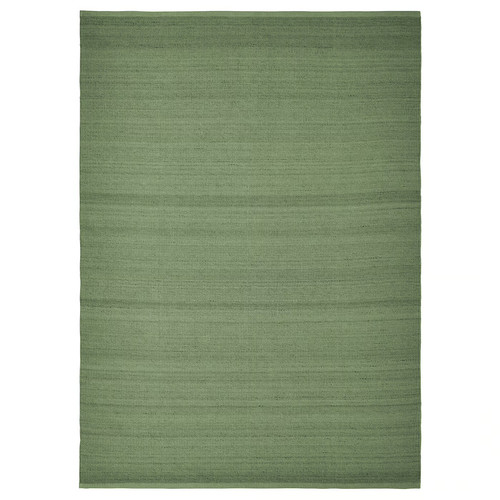 TIDTABELL Rug, flatwoven, green, 133x195 cm