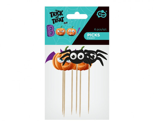 Trick or Treat Boo Picks Halloween 6pcs