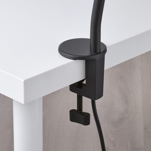 SAMBORD Desk lamp, black/white