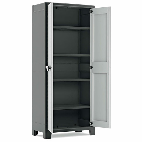 Keter Titan Tall Storage Cabinet, black/grey