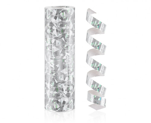 Serpentine Streamer Holographic 4m, silver