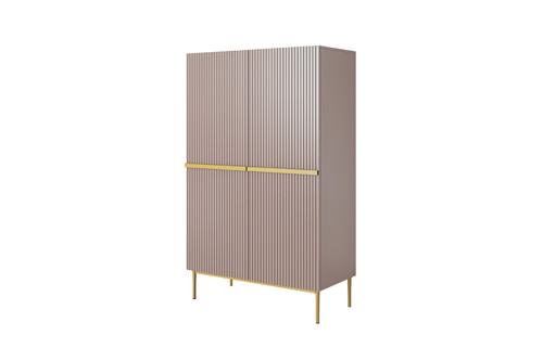 High Cabinet Sideboard Nicole, antique pink, gold legs