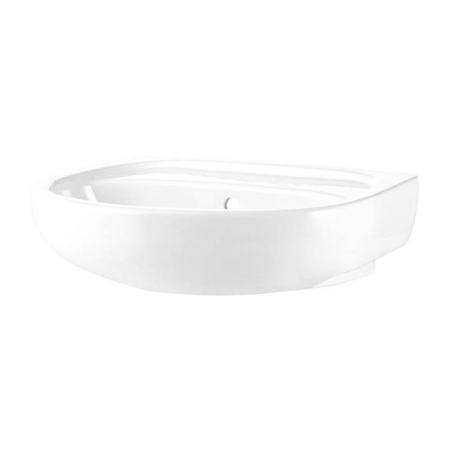 Ceramic Wall-Mounted Basin Kolo Solo 50x42cm, white