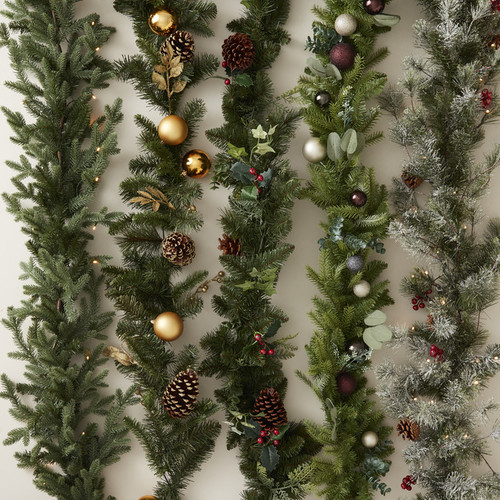 Christmas Garland with LED Thetford 274 cm, battery-operated
