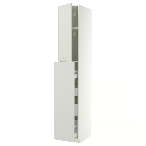 METOD/MAXIMERA Hc w p-o func 1dr/4drw, white/Aspudden light grey, 40x60x240 cm
