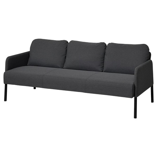 GLOSTAD 3-seat sofa, Knisa dark grey