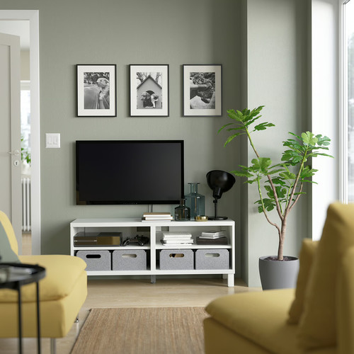 BESTÅ TV bench, white, 120x40x48 cm