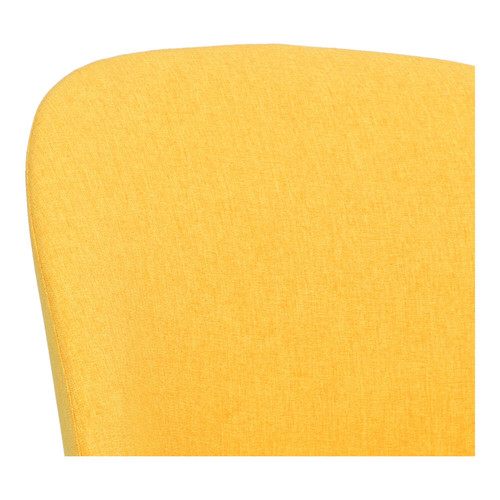 Upholstered Chair Cloe, yellow/chrome
