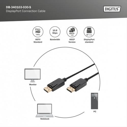 DIGITUS DisplayPort Connection Cable