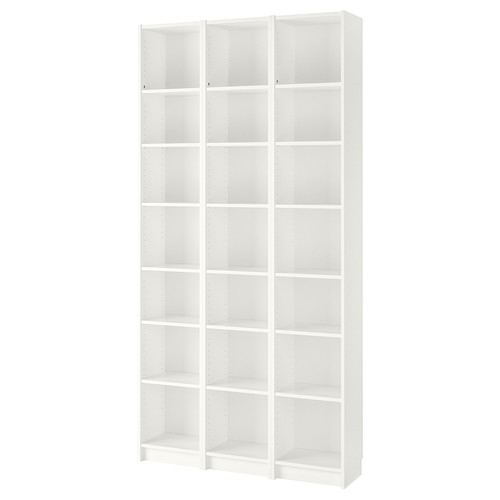 BILLY Bookcase, white, 120x28x237 cm