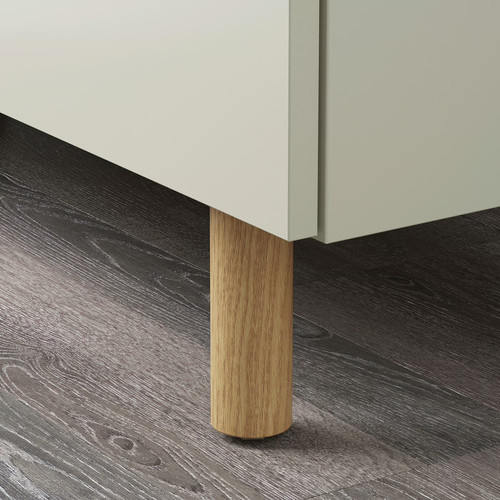 LEDAMOT Cabinet, light grey-beige, 150x42x75 cm