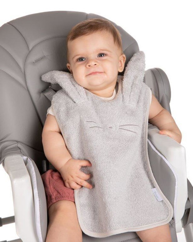 Bo Jungle B-Bib Ecological Rabbit Grey