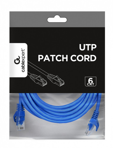 Gembird Patch Cord Cat.6 UTP 5m, blue
