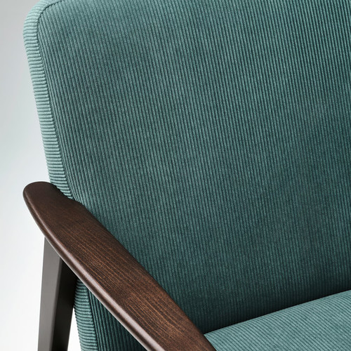 EKENÄSET Armchair, Kelinge grey-turquoise