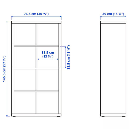 KALLAX Shelving unit with underframe, with 2 doors/4 drawers/black-brown, 77x147 cm