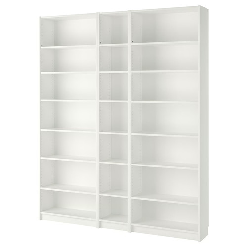 BILLY Bookcase, white, 200x28x237 cm