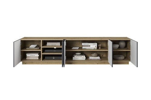 TV Cabinet Asha 200 cm, artisan/rivier stone mat