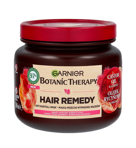 Garnier Botanic Therapy Hair Remedy Anti Hair Fall Mask for Weak Hair 97% Natural Vegan 340ml