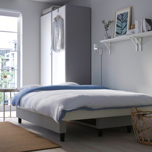 ÄLVDALEN 3-seat sofa-bed, Knisa grey-beige