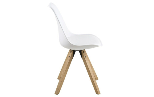 Chair Dima, faux leather, white