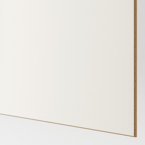 MEHAMN Pair of sliding doors, double sided/white stained oak effect white, 200x201 cm