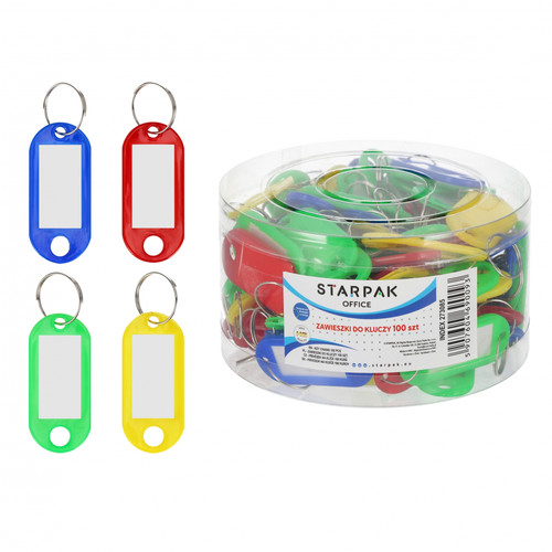 Starpak Plastic Key Tags Key Chains 100pcs
