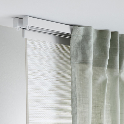 VIDGA Single track rail, included ceiling fittings/white, 140 cm