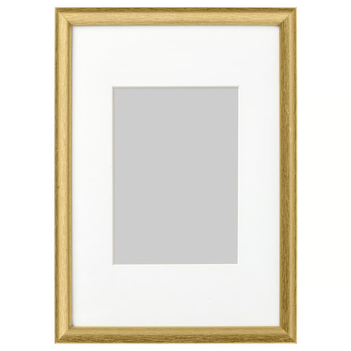 SILVERHÖJDEN Frame, gold-colour, 21x30 cm