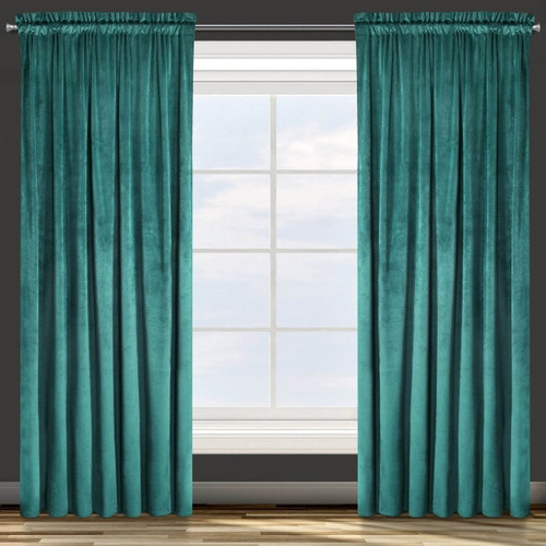 Curtain Rosa 135 x 300 cm, dark turquoise