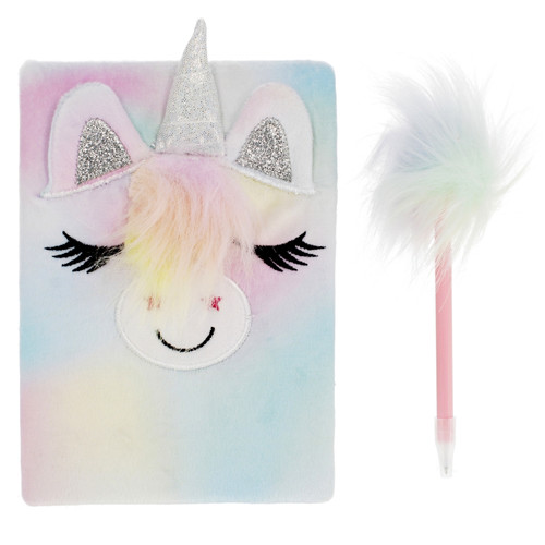 Gift Set Plush Notebook & Ballpen Unicorn
