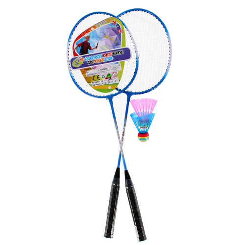 Badminton World Set with 2 Shuttlecocks, random colours, 14+