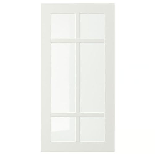 STENSUND Glass door, white, 40x80 cm