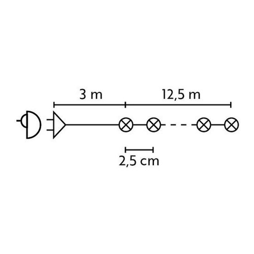 Christmas Lights 500 LED Bulinex 12.5 m, indoor/outdoor, cool white